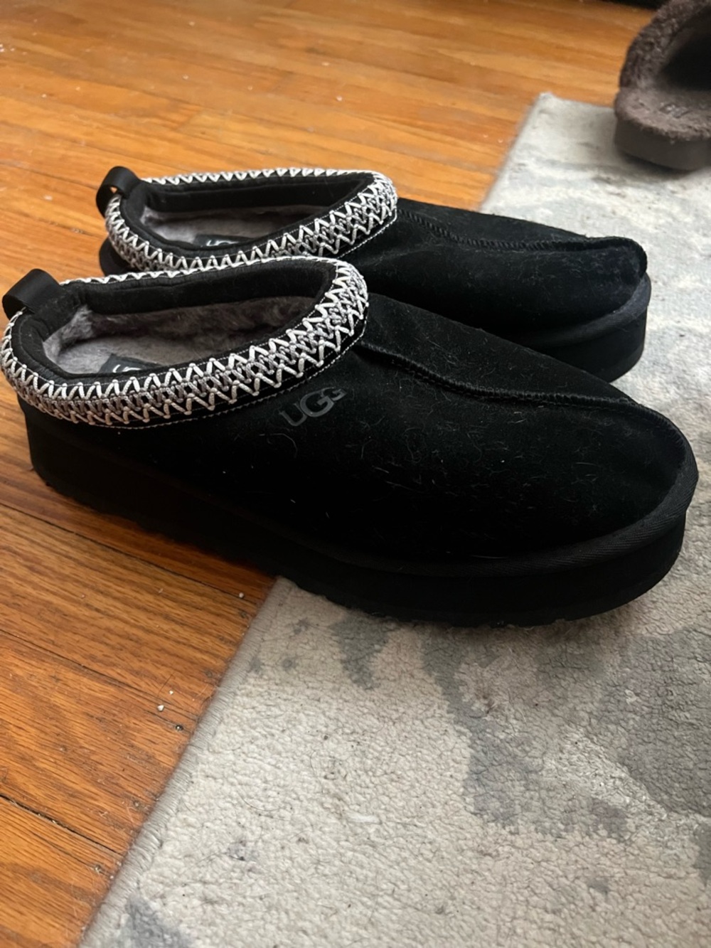 UGG Black Platform Tasmans
